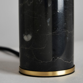 Marble and Brass Table Lamp - Black - thumbnail 3