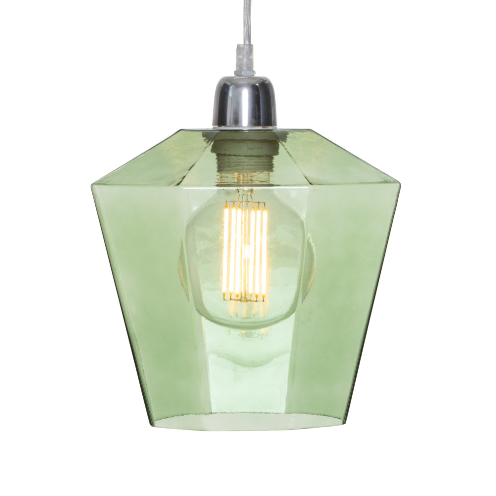 Tethys Glass Easy to Fit Pendant Shade - Green - image 1