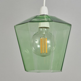 Tethys Glass Easy to Fit Pendant Shade - Green - thumbnail 3
