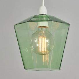 Tethys Glass Easy to Fit Pendant Shade - Green - thumbnail 2