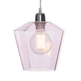 Tethys Glass Easy to Fit Pendant Shade - Pink