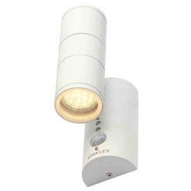 Stanley Neda Outdoor 2 Light Up & Down Wall Light with PIR Sensor - White - thumbnail 2