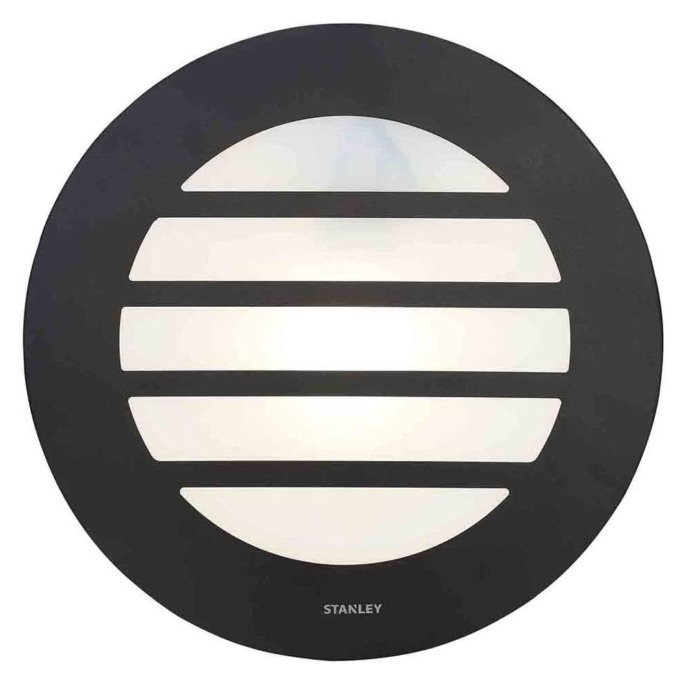 Stanley Tahoe Outdoor Circular Wall or Ceiling Light with Slats - Black - image 1