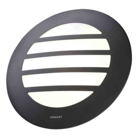 Stanley Tahoe Outdoor Circular Wall or Ceiling Light with Slats - Black - thumbnail 2