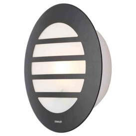 Stanley Tahoe Outdoor Circular Wall or Ceiling Light with Slats - Black - thumbnail 3