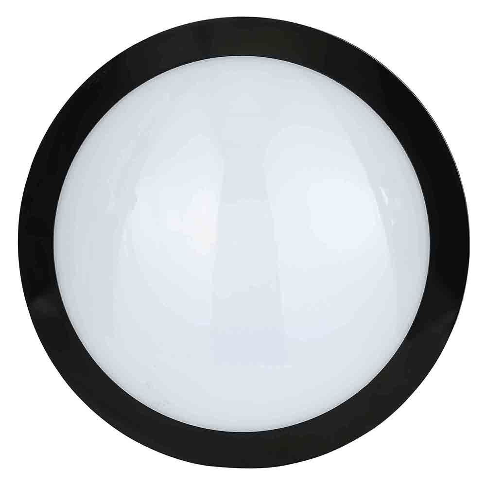 Stanley Como IP66 Outdoor LED Flush Ceiling or Wall Light with Sensor - Black - image 1