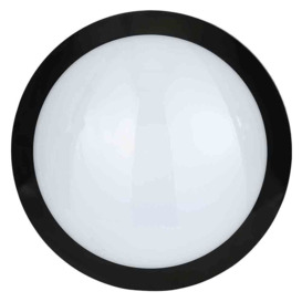 Stanley Como IP66 Outdoor LED Flush Ceiling or Wall Light with Sensor - Black