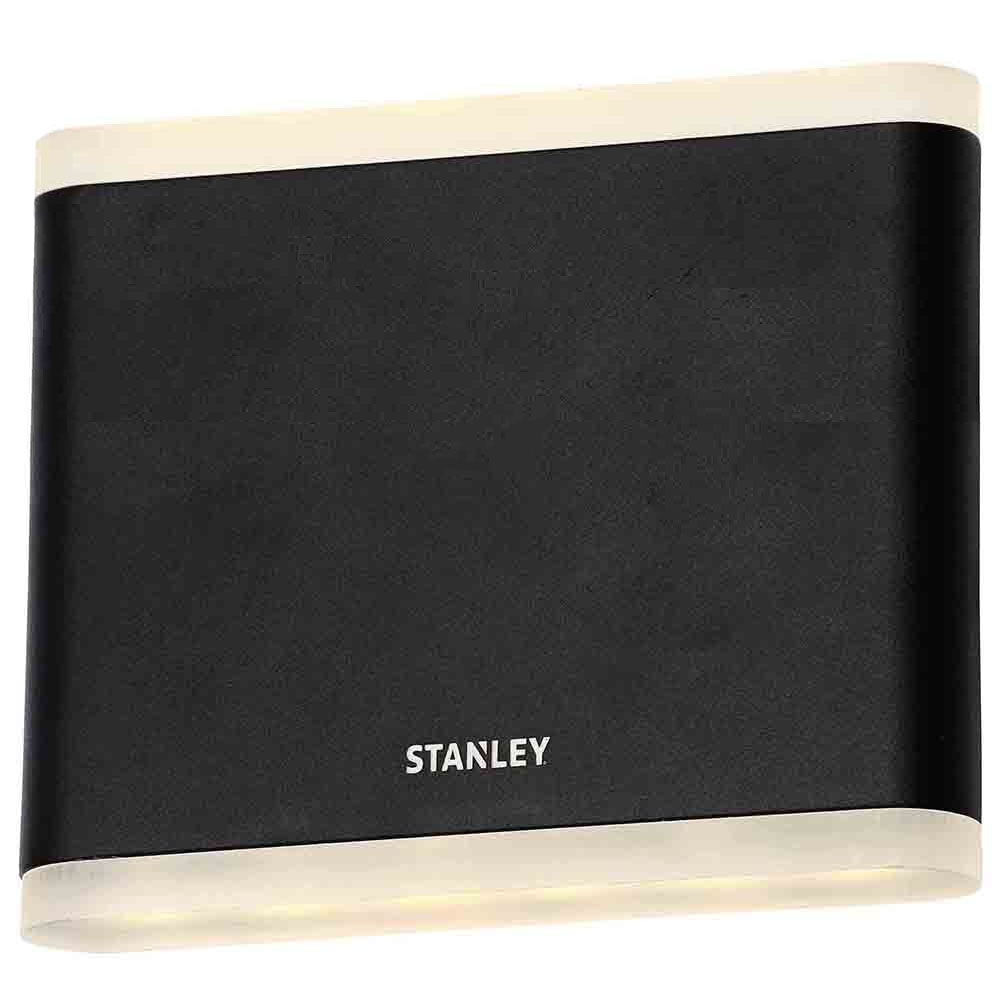 Stanley Moselle Outdoor Small LED Flush Up & Down Wall Light - Black - image 1