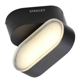 Stanley Medway Outdoor LED Swivel Wall Light - Black - thumbnail 1