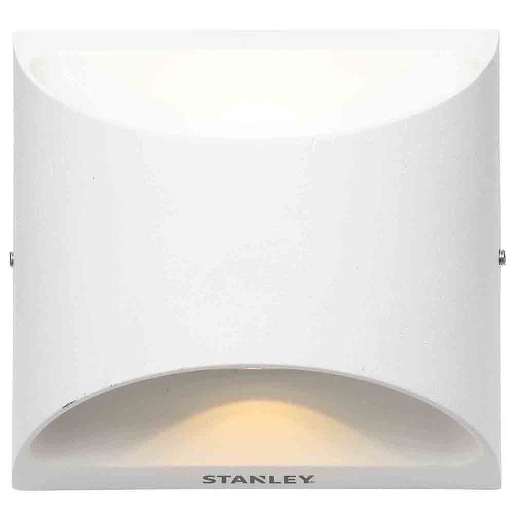 Stanley Ticino Outdoor LED Flush Aluminium Up  Down LED Wall Light - White - image 1