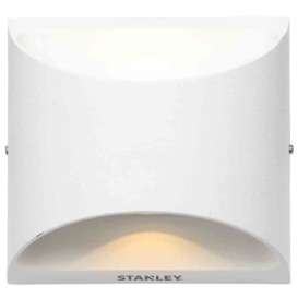 Stanley Ticino Outdoor LED Flush Aluminium Up  Down LED Wall Light - White