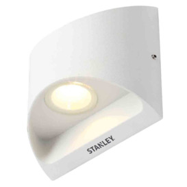 Stanley Ticino Outdoor LED Flush Aluminium Up  Down LED Wall Light - White - thumbnail 3