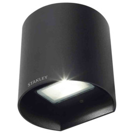 Stanley Tronto Outdoor LED Round Up & Down Wall Light - Black - thumbnail 1