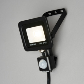 Stanley 10 Watt LED Slimline Outdoor Flood Light with PIR Sensor - Black - thumbnail 2