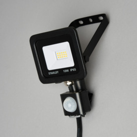 Stanley 10 Watt LED Slimline Outdoor Flood Light with PIR Sensor - Black - thumbnail 3