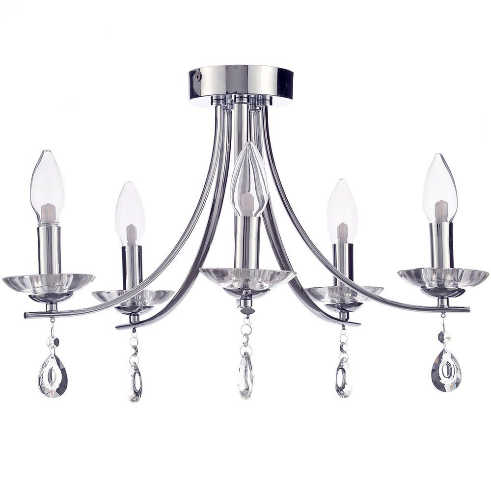 Marquis by Waterford Bandon LED 5 Arm Bathroom Chandelier - Chrome - image 1