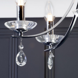 Marquis by Waterford Bandon LED 5 Arm Bathroom Chandelier - Chrome - thumbnail 3