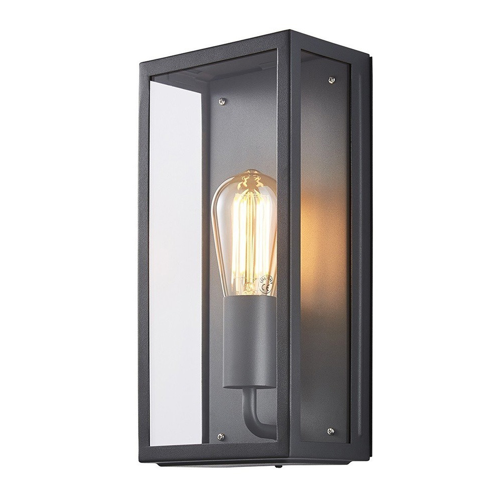 Mersey Outdoor Lantern Wall Light - Anthracite - image 1