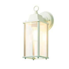 Colone Outdoor Lantern Bevelled Glass Wall Light - Mint Green - thumbnail 1