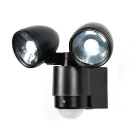Sirocco 2 Light LED Security Spotlight with PIR Sensor - Black - thumbnail 1