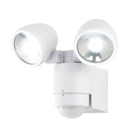 Sirocco 2 Light LED Security Spotlight with PIR Sensor - White - thumbnail 1