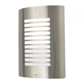Sigma 1 Light Outdoor Slat Wall Lantern - Stainless Steel - thumbnail 1