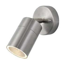 Kenn 1 Light Adjustable Outdoor Wall Light - Stainless Steel - thumbnail 1