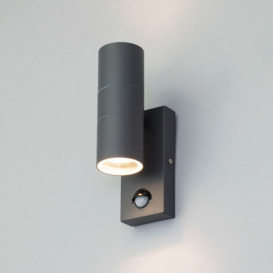 Kenn Outdoor 2 Light Wall Light with PIR Sensor - Anthracite - thumbnail 2