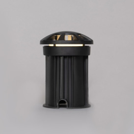 1 Light 8 Way Outdoor Driveway or Deck Recessed Uplighter - Black - thumbnail 2