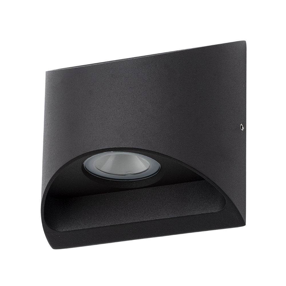 Arco Outdoor LED Flush Up and Down Wall Light - Black - image 1