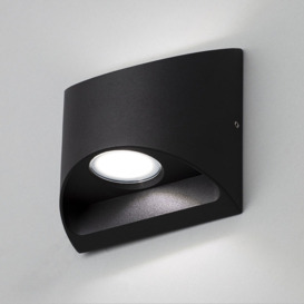 Arco Outdoor LED Flush Up and Down Wall Light - Black - thumbnail 2