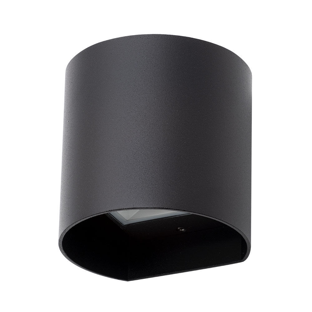 Luk Outdoor LED Rounded Up and Down Wall Light - Black - image 1