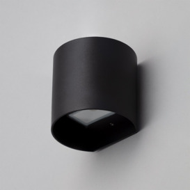 Luk Outdoor LED Rounded Up and Down Wall Light - Black - thumbnail 3