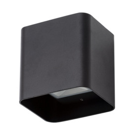 Quadro Outdoor LED Square Up and Down Wall Light - Black - thumbnail 1