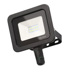 Yarm Outdoor LED 10 Watt Slimline Flood Light - Black - thumbnail 1