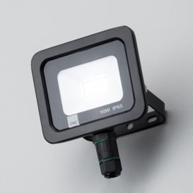 Yarm Outdoor LED 10 Watt Slimline Flood Light - Black - thumbnail 3