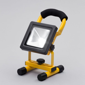 Slimline IP65 10 Watt LED Outdoor Rechargeable Work Light - Yellow and Black - thumbnail 2