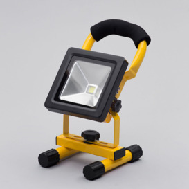 Slimline IP65 10 Watt LED Outdoor Rechargeable Work Light - Yellow and Black - thumbnail 3