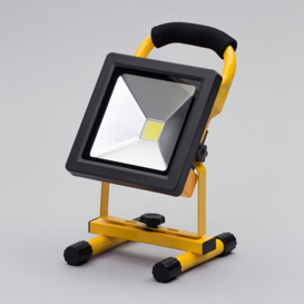 Slimline IP65 20 Watt LED Outdoor Rechargeable Work Light - Yellow and Black - thumbnail 3