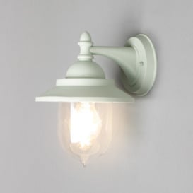 Bacup Outdoor 1 Light Industrial Fisherman Style Lantern Wall Light - Mint Green - thumbnail 2