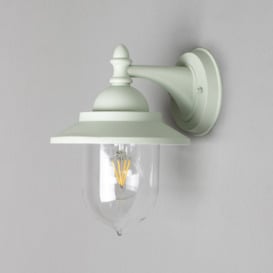 Bacup Outdoor 1 Light Industrial Fisherman Style Lantern Wall Light - Mint Green - thumbnail 3