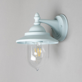 Bacup Outdoor 1 Light Industrial Fisherman Style Lantern Wall Light - Pale Blue - thumbnail 3