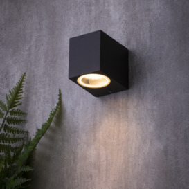 Richmond Outdoor 1 Light Square Modern Style Down Wall Light - Anthracite - thumbnail 2
