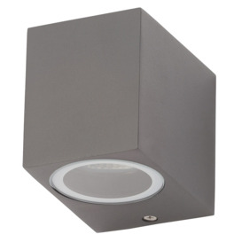 Richmond Outdoor 1 Light Square Modern Style Down Wall Light - Anthracite - thumbnail 1