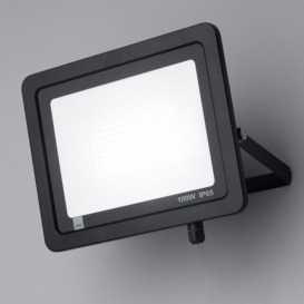 Yarm Outdoor LED 100 Watt Slimline Flood Light - Black - thumbnail 3
