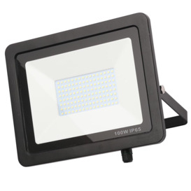Yarm Outdoor LED 100 Watt Slimline Flood Light - Black - thumbnail 1
