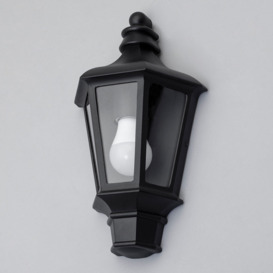Perry Outdoor Traditional Half Lantern - Black - thumbnail 3