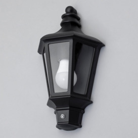 Perry Outdoor Half Lantern with Photocell - Black - thumbnail 3