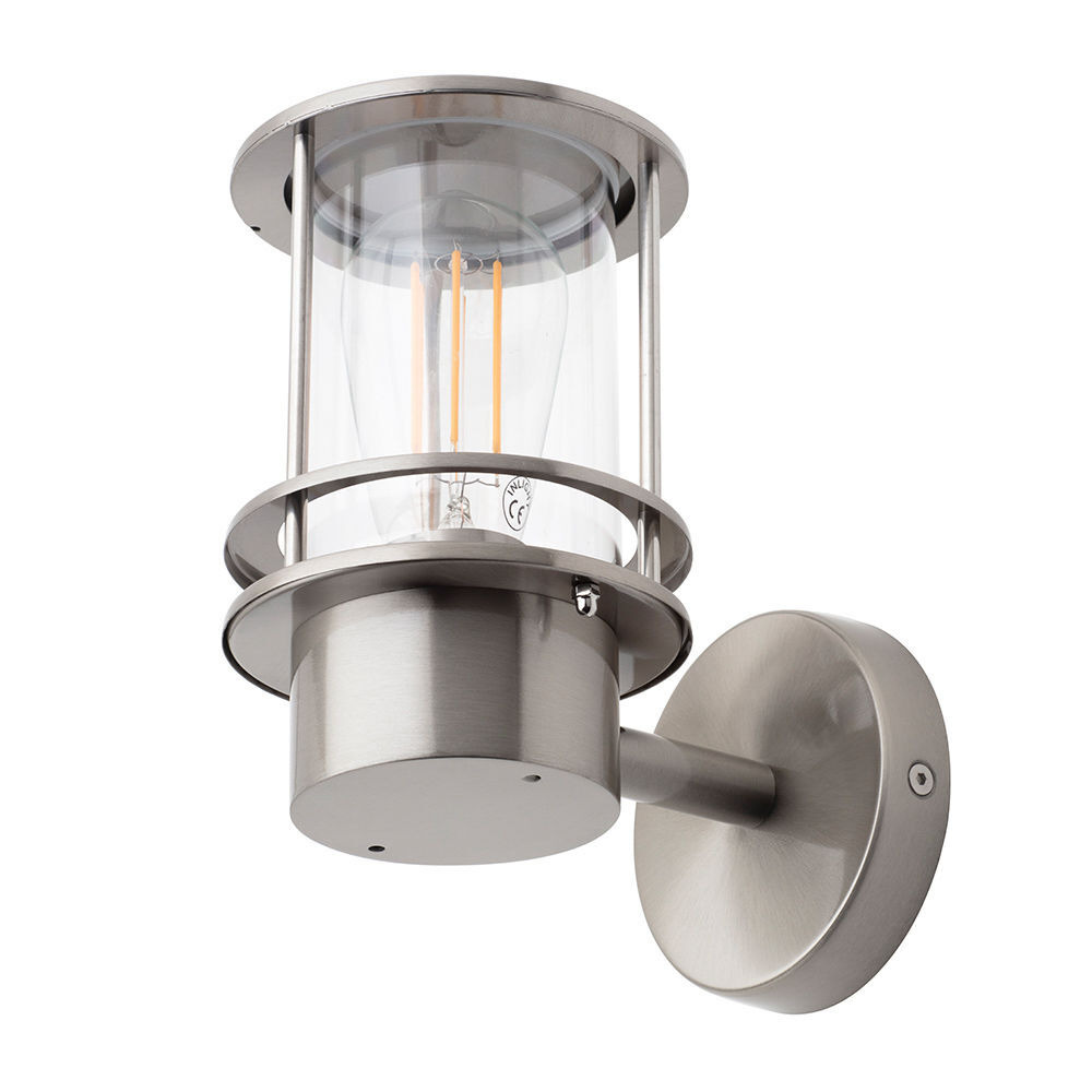 Narvas Miners Style Outdoor Wall Lantern - Stainless Steel - image 1