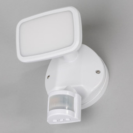 Alma Single 10 Watt LED Outdoor Flood Light with PIR Sensor - White - thumbnail 3